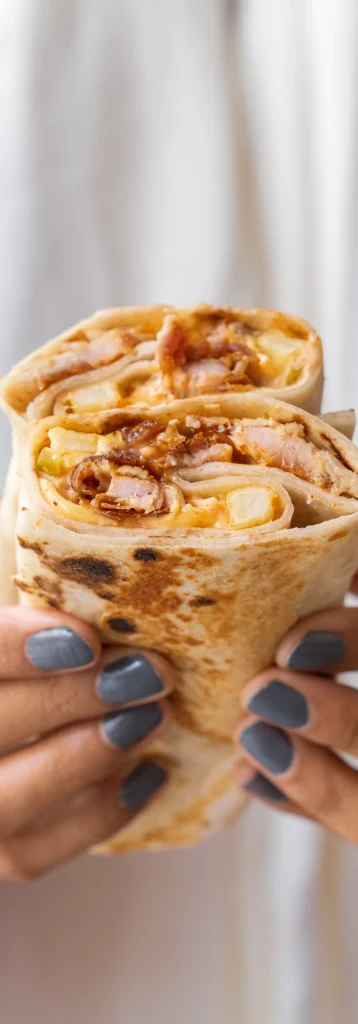 Shawarma wrap close-up – My Shawarma Dubai