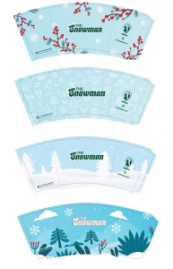 coffee cup design for a marketing campaign of a winter hot chocolate drink