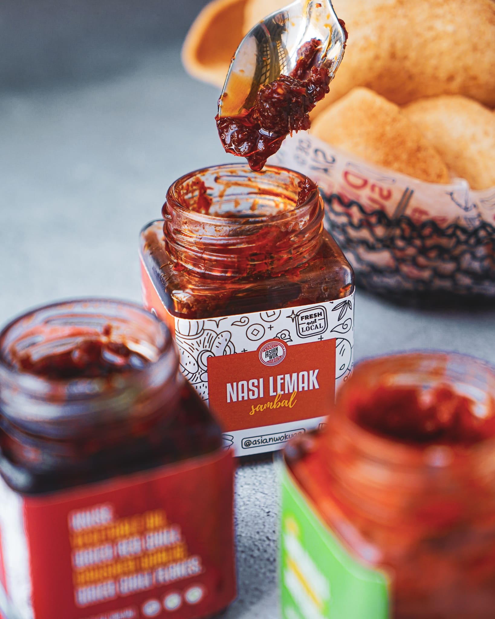 Asian Wok chili oil bottle