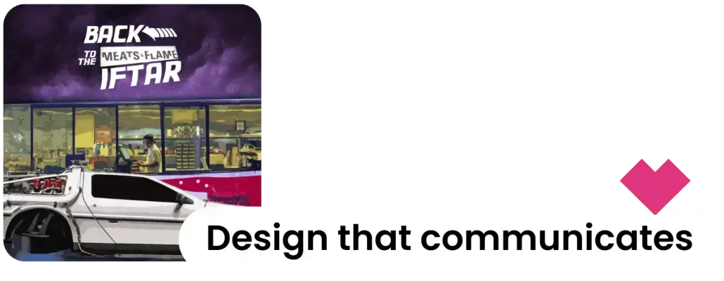 Restaurant storefront branding