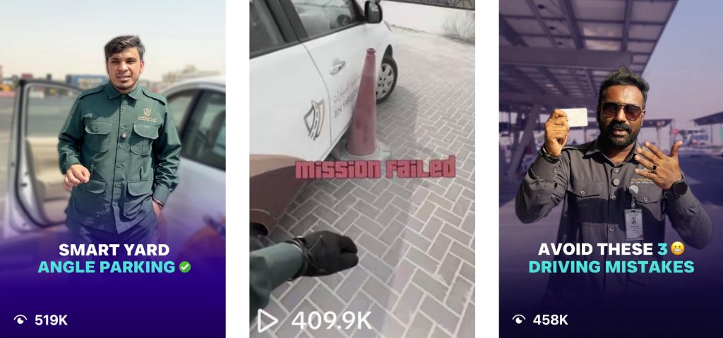 3 samples of videos that reached viral status with the number of views beside them