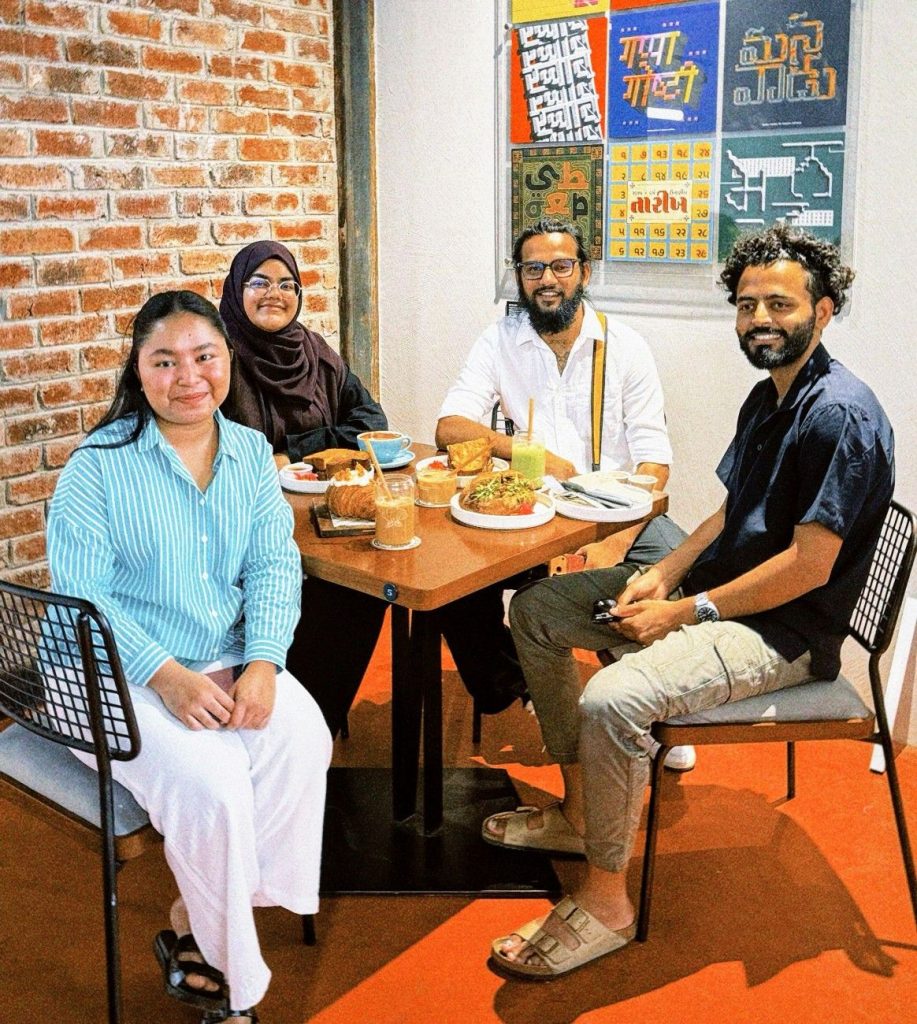 restaurant marketing agency team enjoying their time in a dubai cafe