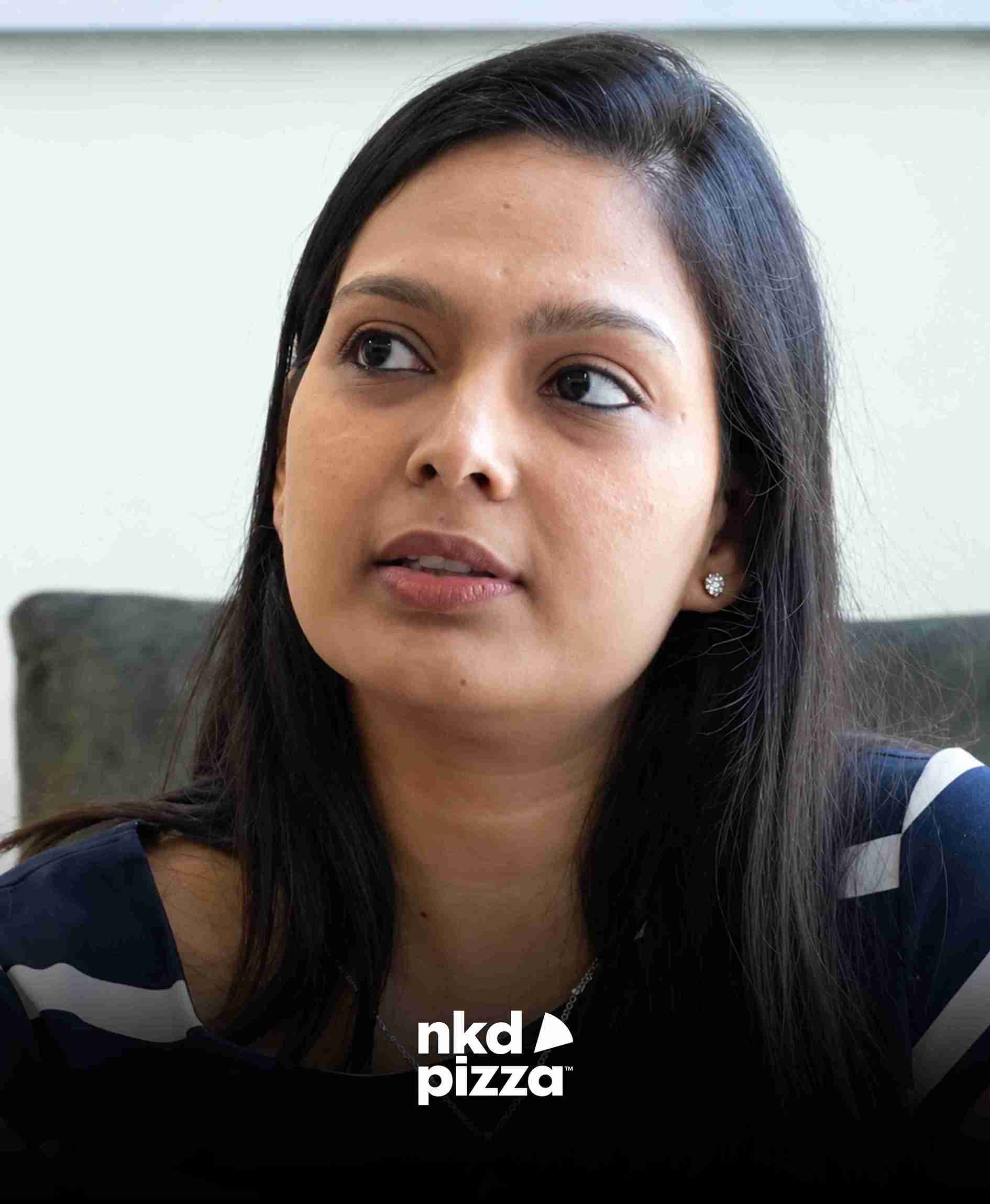 Punam, Founder of nkd pizza reviewing Donut Media